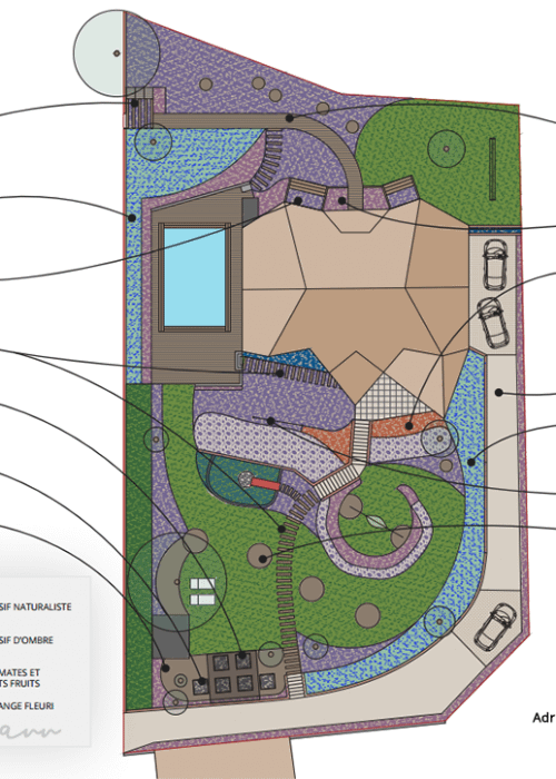 Plan de conception d'un jardin écologique à Toulouse en Occitanie