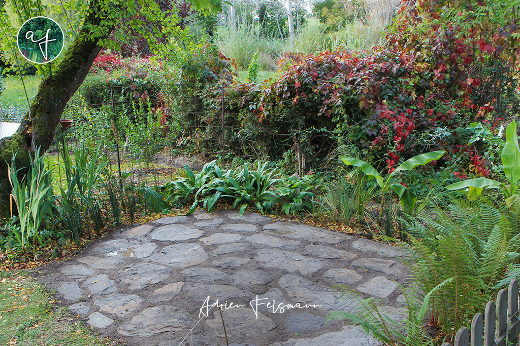 Terrasse romantique en automne