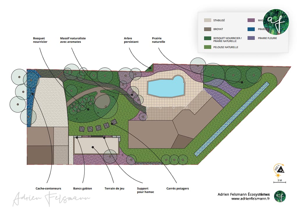 Conception de jardin ludique et nourricier pour une famille à Tournefeuille