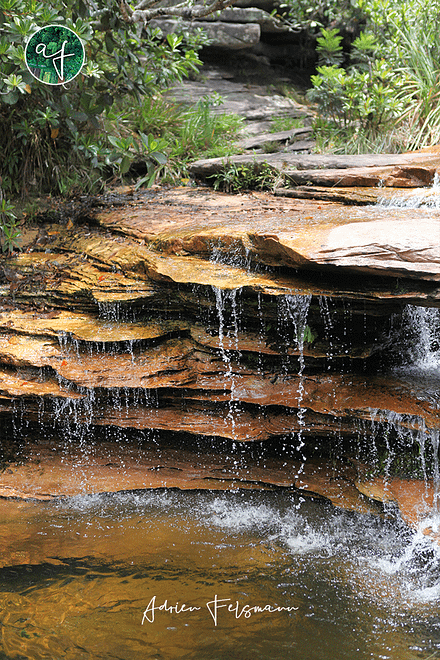 Cascade naturelle au Brésil