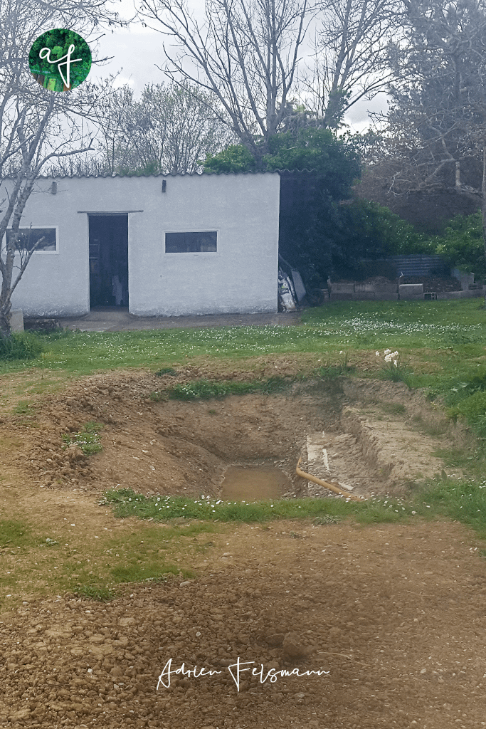 Bassin naturel à Fontenilles 31 avant les travaux